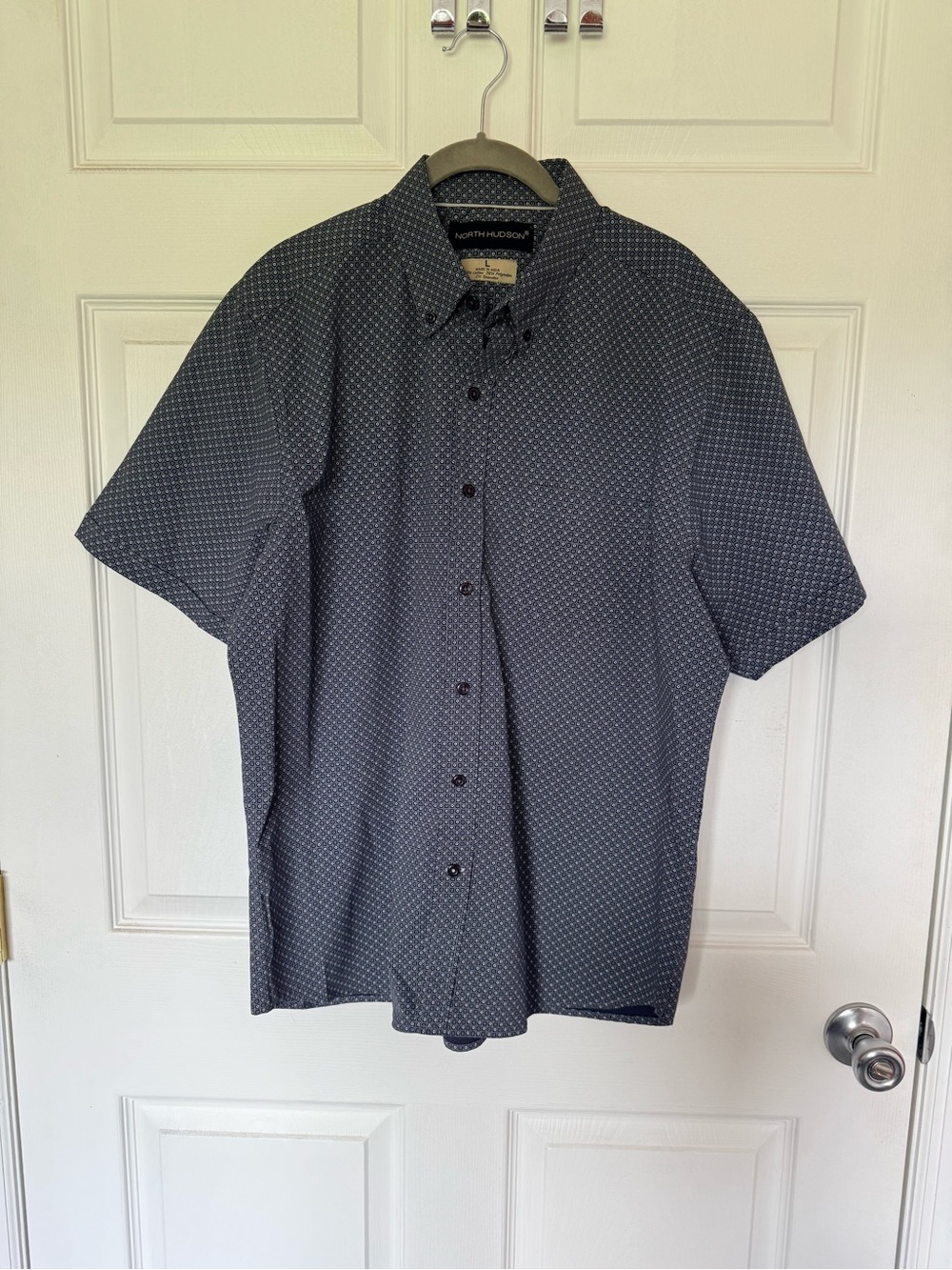 NWOT Mens North Hudson Tuckless Circles Button Down Shirt - India Ink